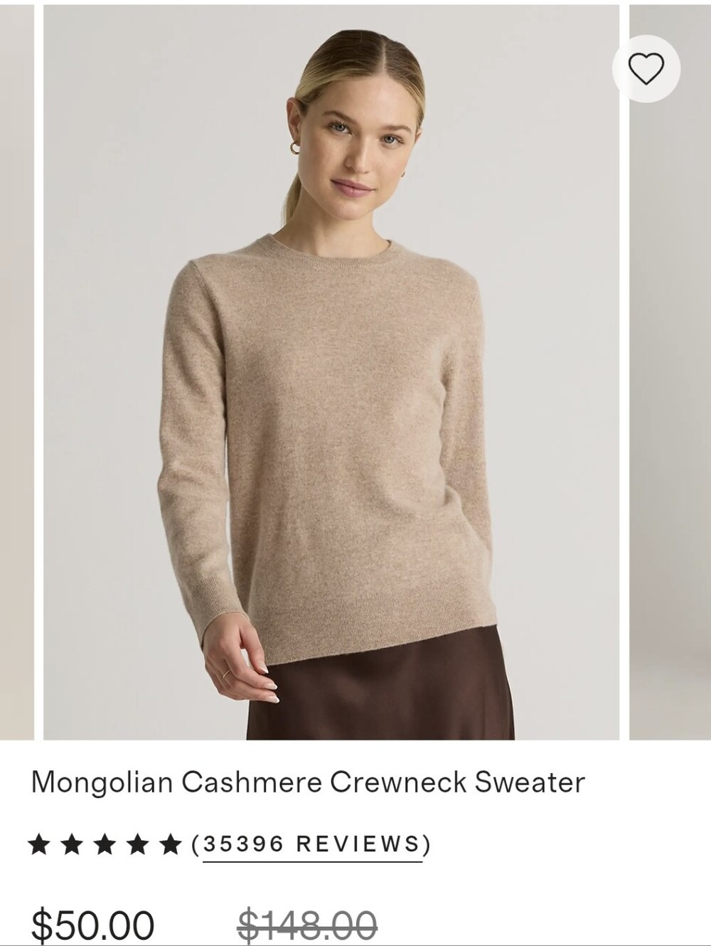 Quince 100% Mongolian Cashmere Sz S